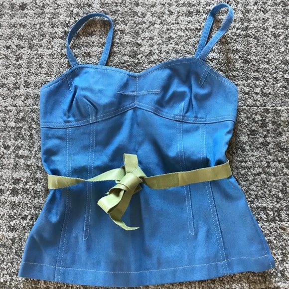 Marc Jacobs Strapless Tank Top with Leather Strap - Picture 3 of 8